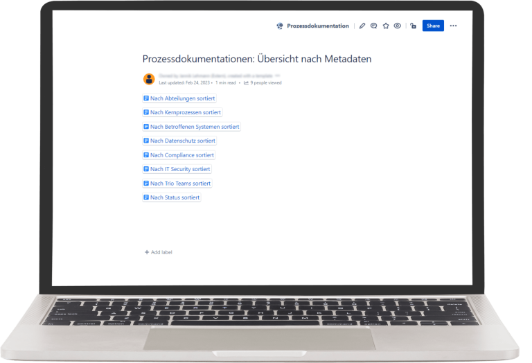 Confluence Prozessdokumentation